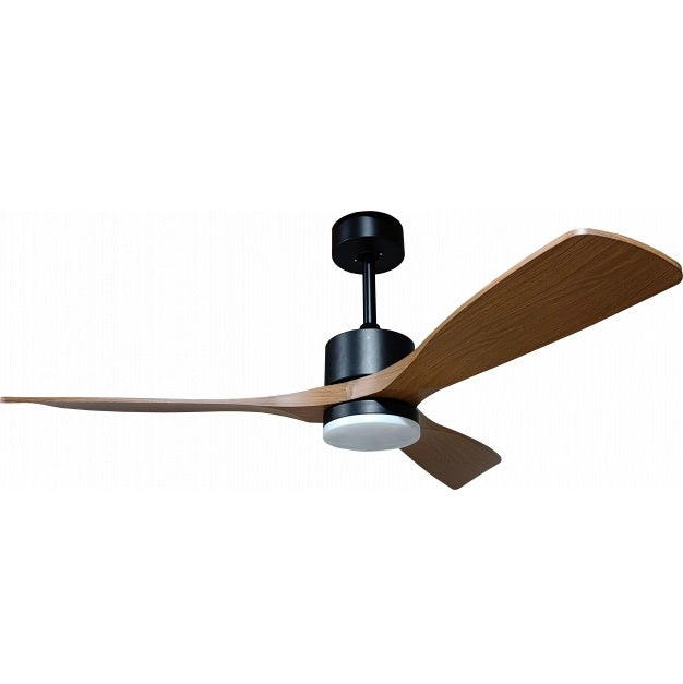 LED Fan Ceiling, 18W, CCT, Black/Wood, Remote Control — image 1