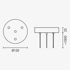 Ceiling Plate For Pendant Lamps, Black — image 4