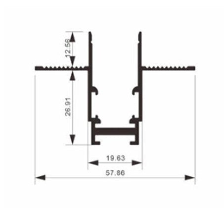 LED Magnetic Track System R15B, width 1.9cm, Built-In, Black, length 1.5m — image 5