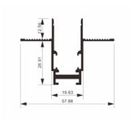 LED Magnetic Track System R15B, width 1.9cm, Built-In, Black, length 1m — image 5
