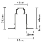 LED Magnetic Track System R35, width 3.5cm, Built-In, White, length 2m — image 5