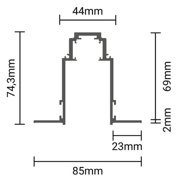 LED Magnetic Track System R35, width 3.5cm, Built-In, White, length 2m — image 5