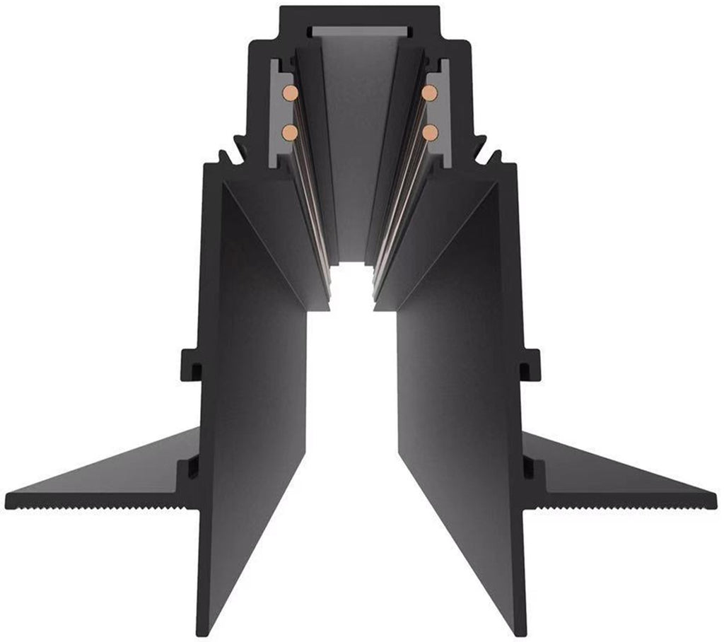 LED Magnetic Track System R35, width 3.5cm, Built-In, Black, length 2m, 8Pcs/Box — image 1