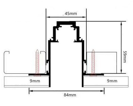 LED Magnetic Track System R35B, width 3.5cm, Built-In, White, length 2m — image 6