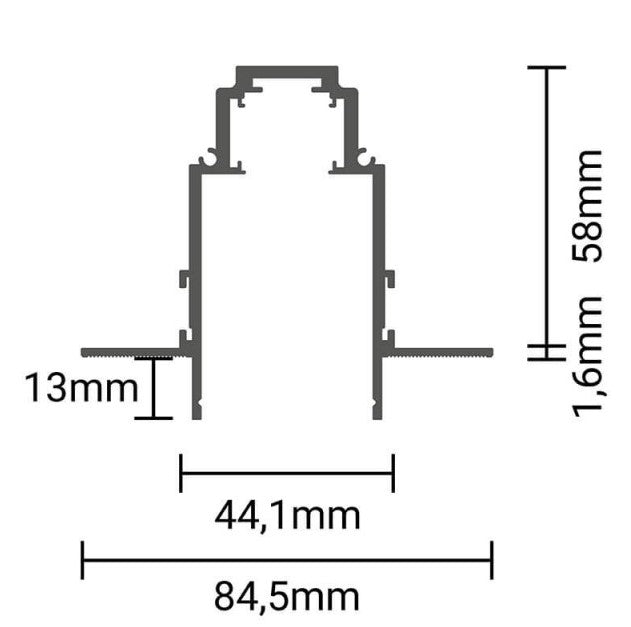 LED Magnetic Track System R35B, width 3.5cm, Built-In, White, length 2m — image 5