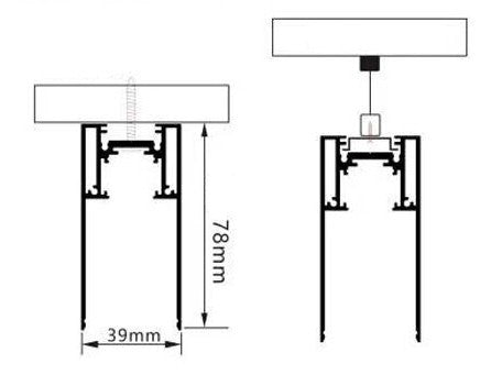 LED Magnetic Track System S35, width 3.5cm, Hanging/Surface, White, length 2m — image 5