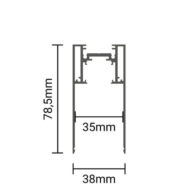 LED Magnetic Track System S35, width 3.5cm, Hanging/Surface, Black, length 2m — image 4