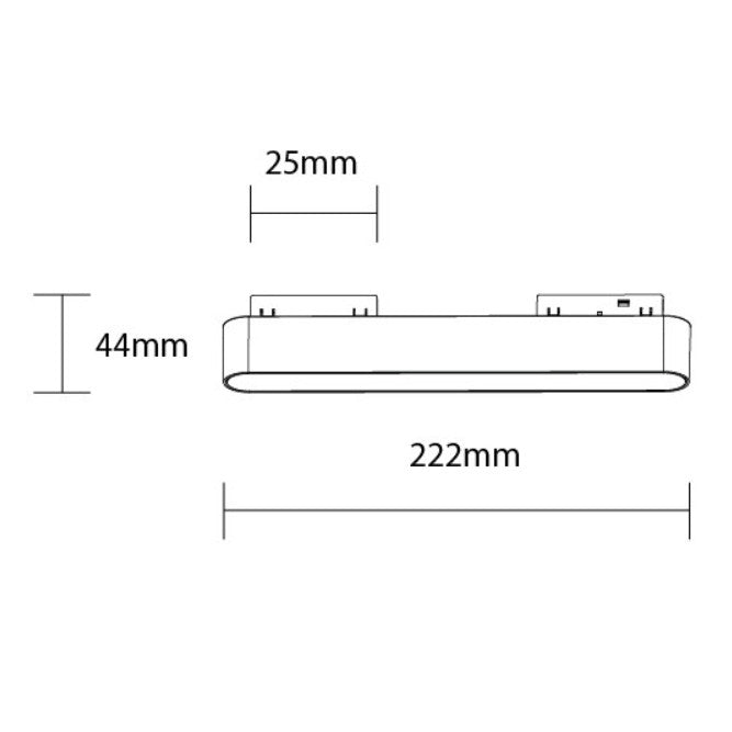 LED Magnetic Linear Floodlight M05, 48V, 12W, Warm Light — image 2