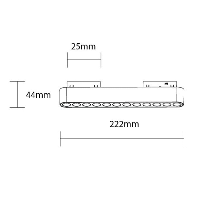 LED Magnetic Linear Grille Floodlight M05, 48V, 12W, Warm Light — image 2