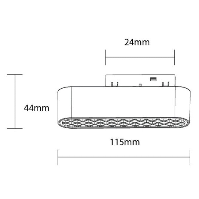 LED Magnetic Linear Anti-glare Floodlight M05, 48V, 6W, Warm Light — image 2