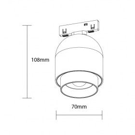 LED Magnetic Zoomable Spotlight M05, 48V, 10W, Neutral Light — image 2