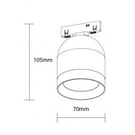 LED Magnetic Downlight with Lens M05, 48V, 10W, Warm Light — image 2