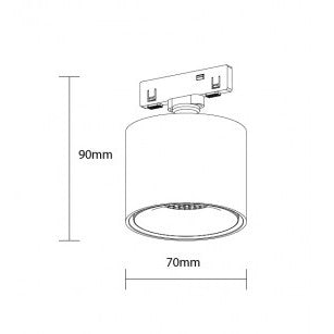 LED Magnetic Downlight M05, 48V, 7W, Warm Light — image 2