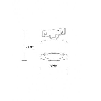 LED Magnetic Downlight with Lens M05, 48V, 7W, Warm Light — image 2
