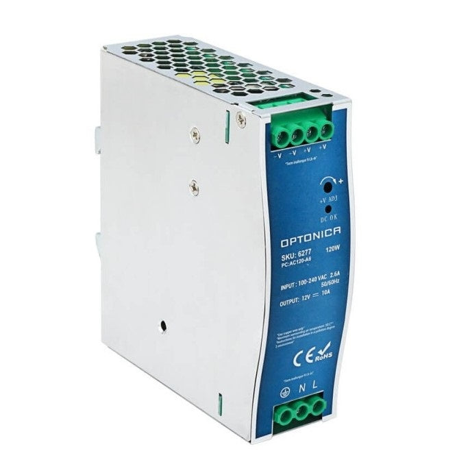 DIN Rail Power Supply, 120W, 12V, 10A — image 2