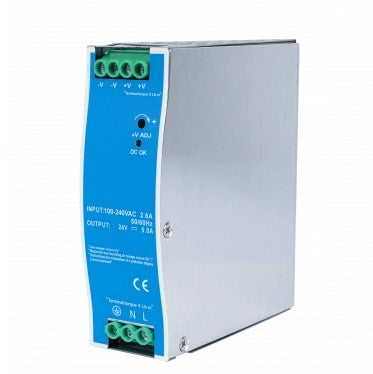 DIN Rail Power Supply, 120W, 12V, 10A — image 1