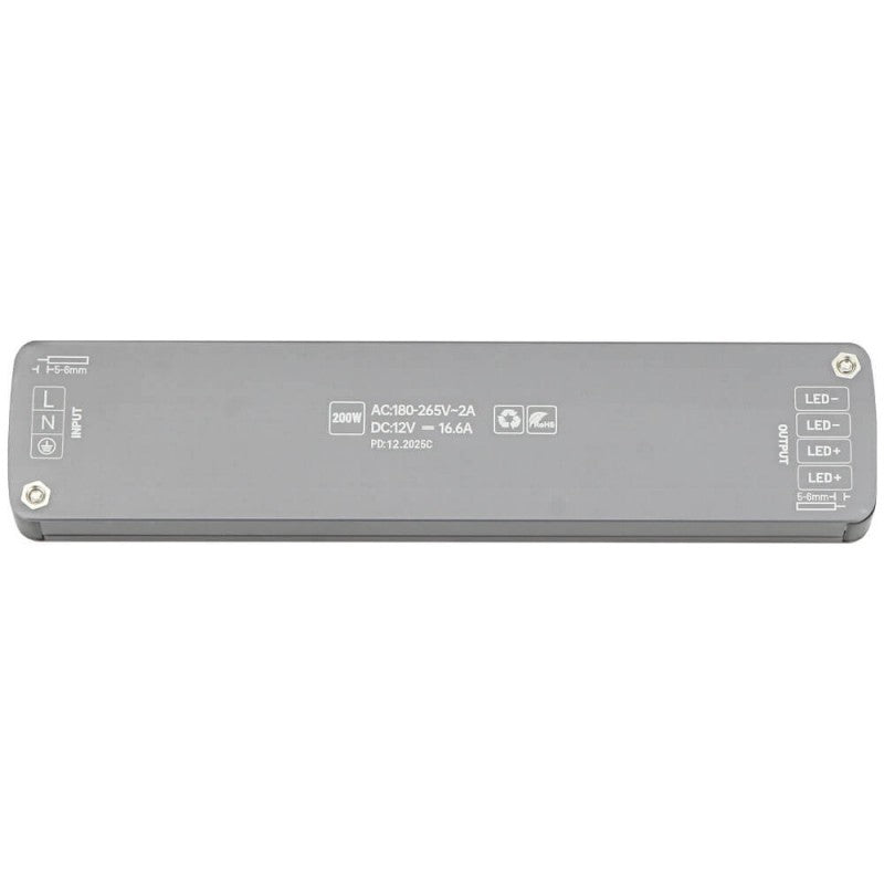 LED Power Supply, Ultra-Thin, 12V, 200W — image 4