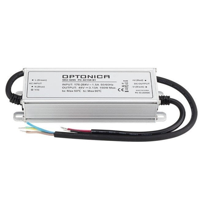 LED Waterproof Power Supply,  IP67, 150W, 48V, 3.125A, 3 Years Warranty — image 2