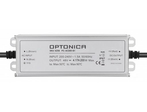 LED Waterproof Power Supply,  IP67, 200W, 48V, 4.17A, 3 Years Warranty — image 1