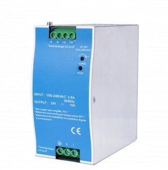 DIN Rail Power Supply, 240W, 24V, 10A — image 1