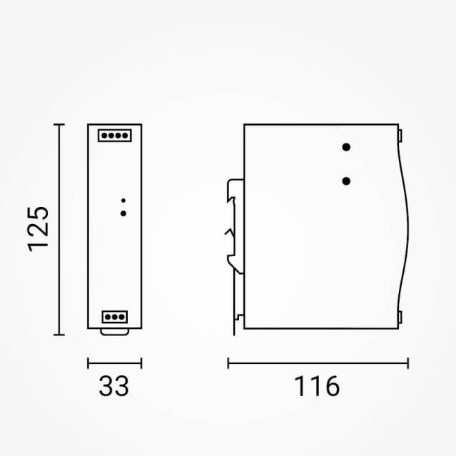 DIN Rail Power Supply, 75W, 12V, 6.25A — image 4