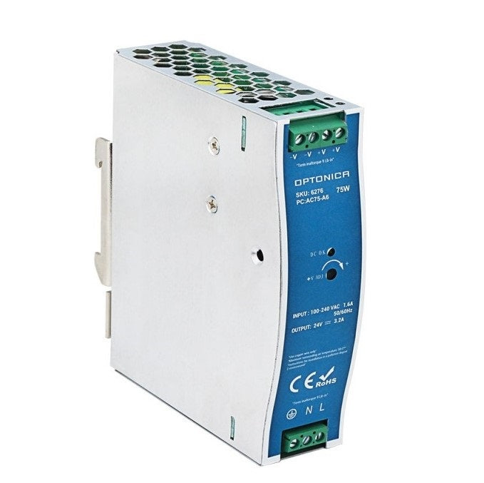 DIN Rail Power Supply, 75W, 24V, 3.125A — image 2