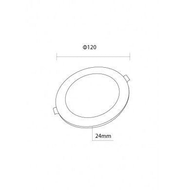 LED Backlit Slim Mini Panel, Round, 6W, White Light — image 2