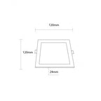 LED Backlit Slim Mini Panel, Square, 6W, Neutral Light — image 2