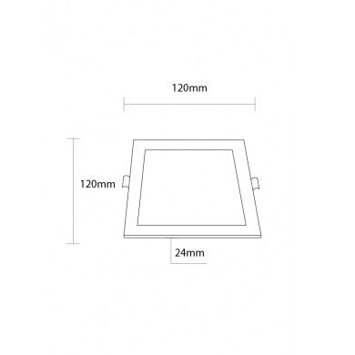 LED Backlit Slim Mini Panel, Square, 6W, Neutral Light — image 2