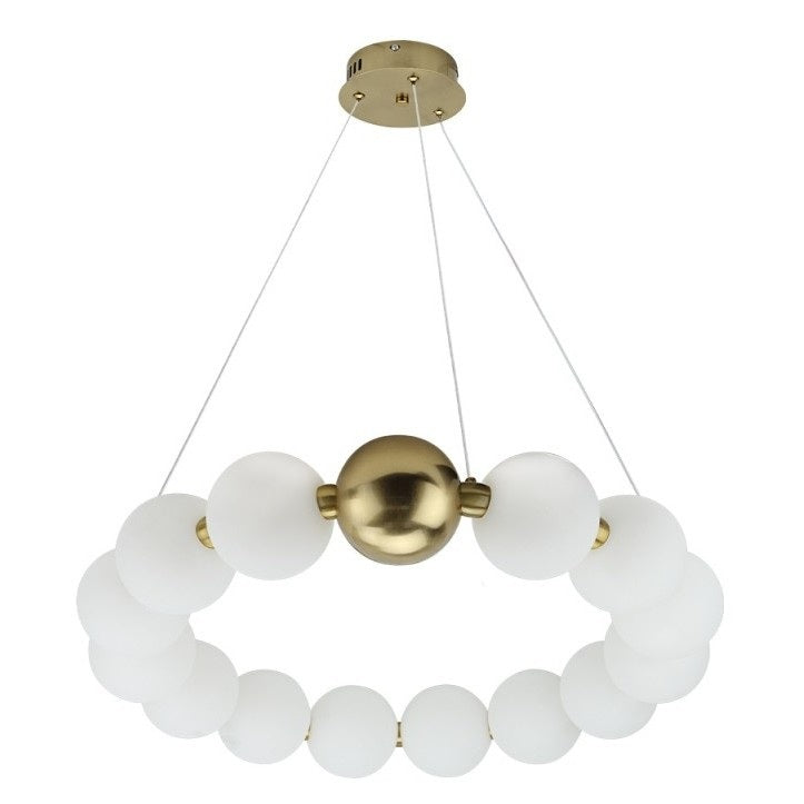 LED Pendant Lamp, 27W, Copper+White, Warm Light — image 2