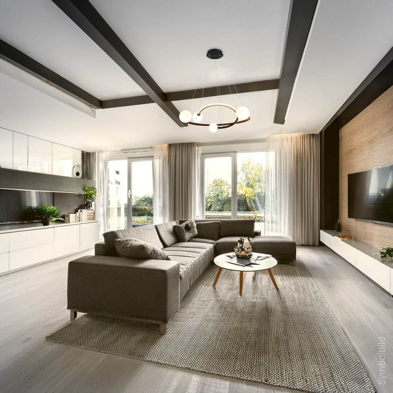 LED Pendant Lamp, 36W, Sand Black, Warm Light — image 5