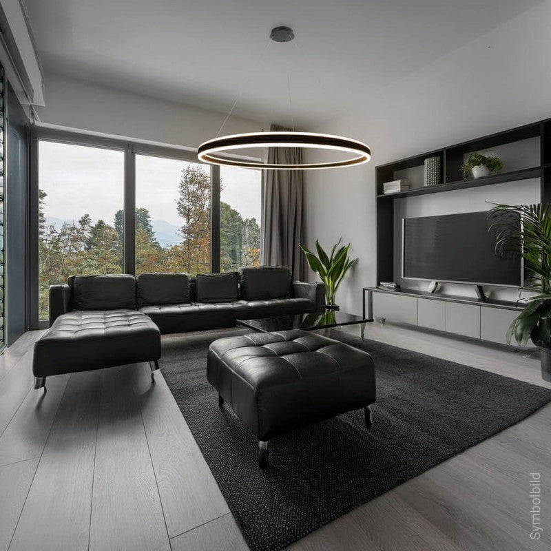 LED Pendant Lamp, 60W, Sand Black, Warm Light — image 4