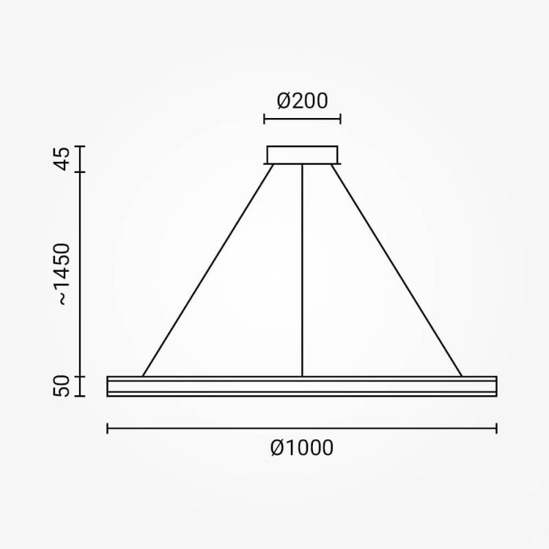 LED Pendant Lamp, 60W, Sand Black, Warm Light — image 5
