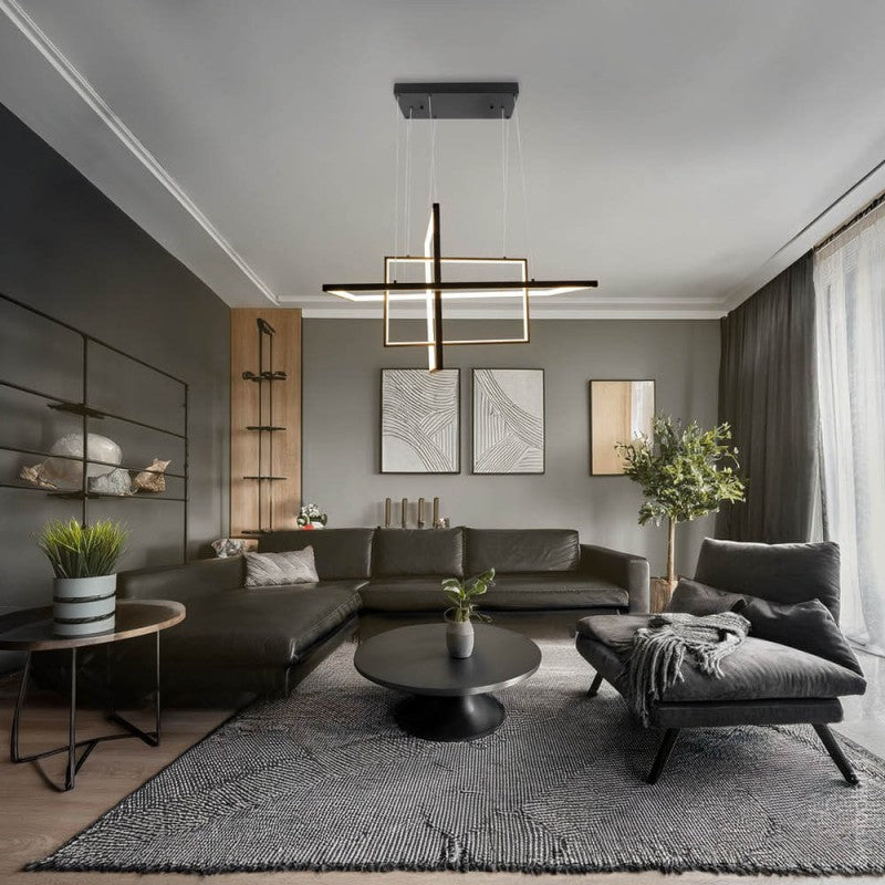 LED Pendant Lamp, 67W, Sand Black, Warm Light — image 4
