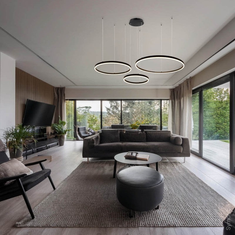 LED Pendant Lamp, 70W, Sand Black, Warm Light — image 4