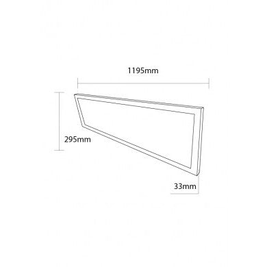 LED Backlit Panel 120x30, 36W, with Driver, White Light — image 2
