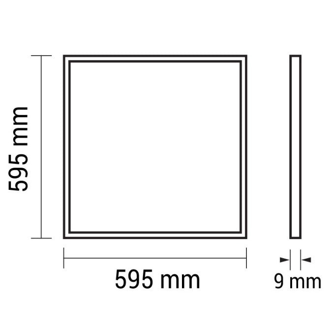 LED Panel 60x60, 40W, UGR<19, Warm Light — image 2