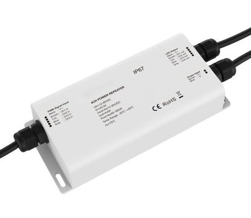 LED Constant Voltage Power Repeater, 12-36V, 5A/Ch, 4 Channels, Waterproof — image 1