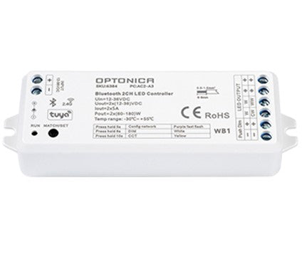 LED Bluetooth Wi-Fi Constant Voltage Controller, 12-36V, 5A/Ch, 2 Channels — image 1