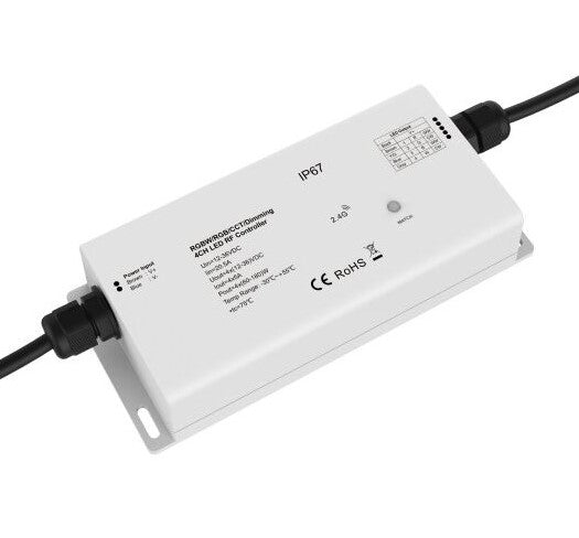 LED Constant Voltage Controller, 12-36V, 5A/Ch, 4 Channels, Waterproof Remote Control — image 1