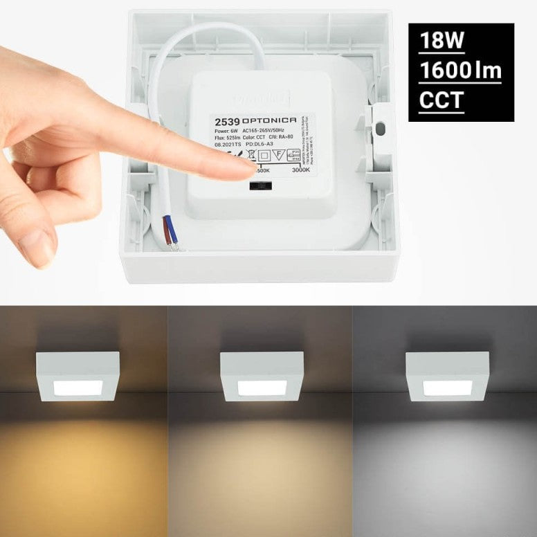 LED Surface Panel, Square, 6W, CCT — image 5
