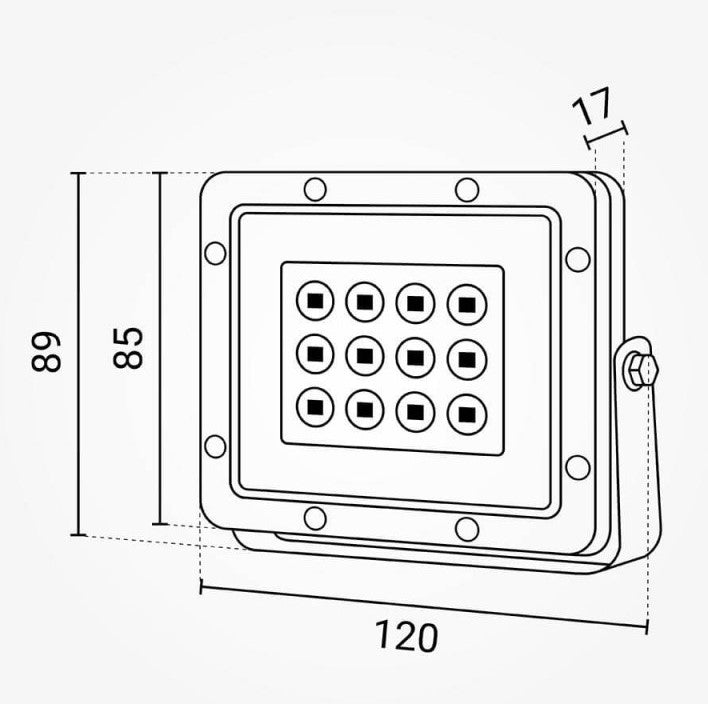 LED Floodlight, White, 100Lm/W, 10W, Neutral Light — image 6