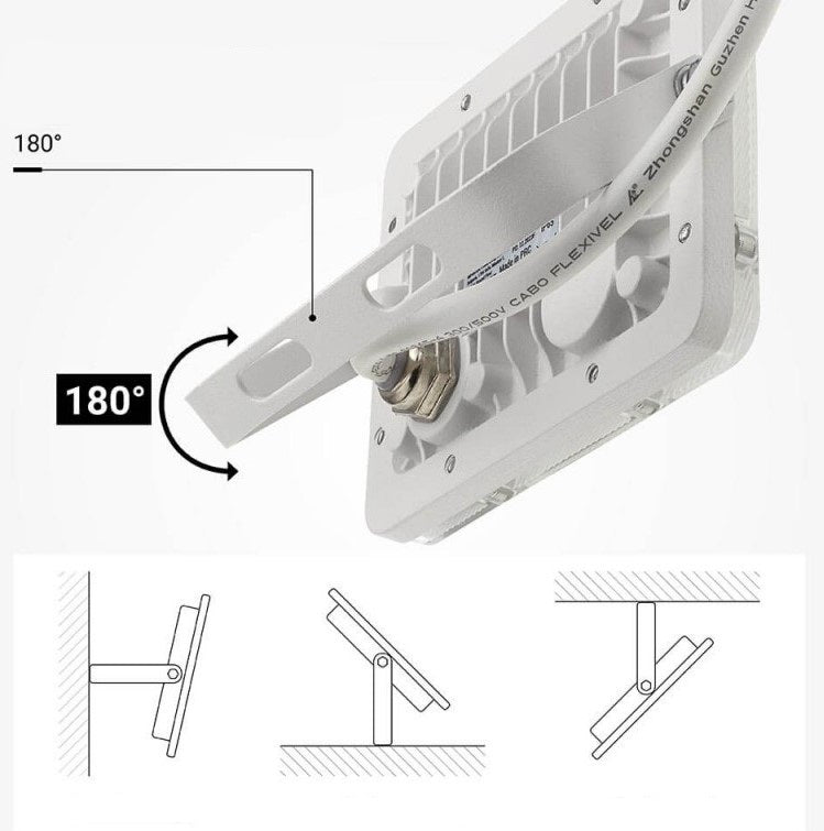 LED Floodlight, White, 100Lm/W, 10W, White Light — image 3