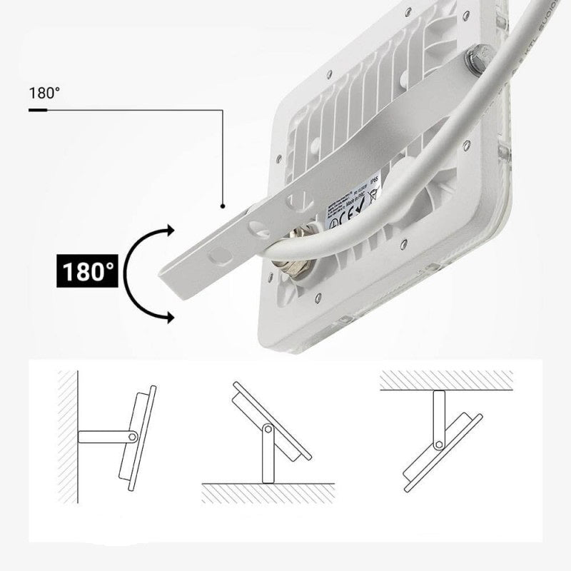 LED Floodlight, White, 100Lm/W, 20W, Warm Light — image 3