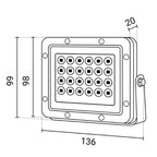 LED Floodlight, White, 100Lm/W, 20W, Warm Light — image 6
