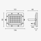 LED Floodlight, White, 100Lm/W, 20W, Warm Light — image 7