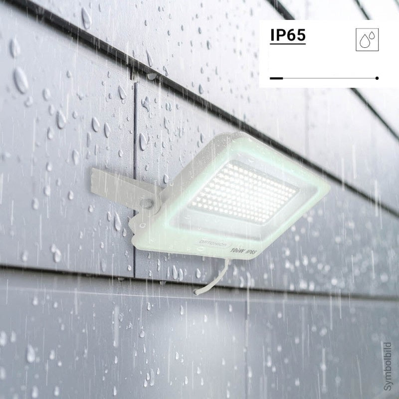 LED Floodlight, White, 90Lm/W, 100W, Warm Light — image 4