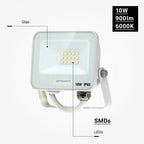 LED Floodlight, White, 90Lm/W, 10W, Neutral Light — image 4