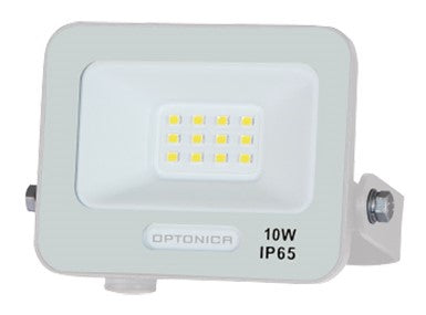 LED Floodlight, White, 90Lm/W, 10W, Neutral Light — image 1