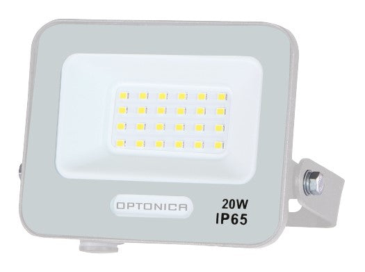 LED Floodlight, White, 90Lm/W, 20W, Neutral Light — image 1